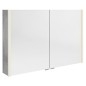 ALIX Armoire miroir avec éclairage LED 106x70x17,5cm, chêne argenté