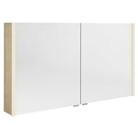 ALIX Armoire avec éclairage LED, 2x portes, 126x70x17,5cm, Elm Bardini