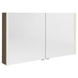 ALIX Armoire avec éclairage LED, 2x portes, 126x70x17,5cm, Pine Rustic