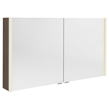 ALIX Armoire avec éclairage LED, 2x portes, 126x70x17,5cm, Pine Rustic