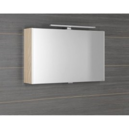 CLOE miroir armoire incl. Lumière LED, 80x50x18cm, Ulme Bardini
