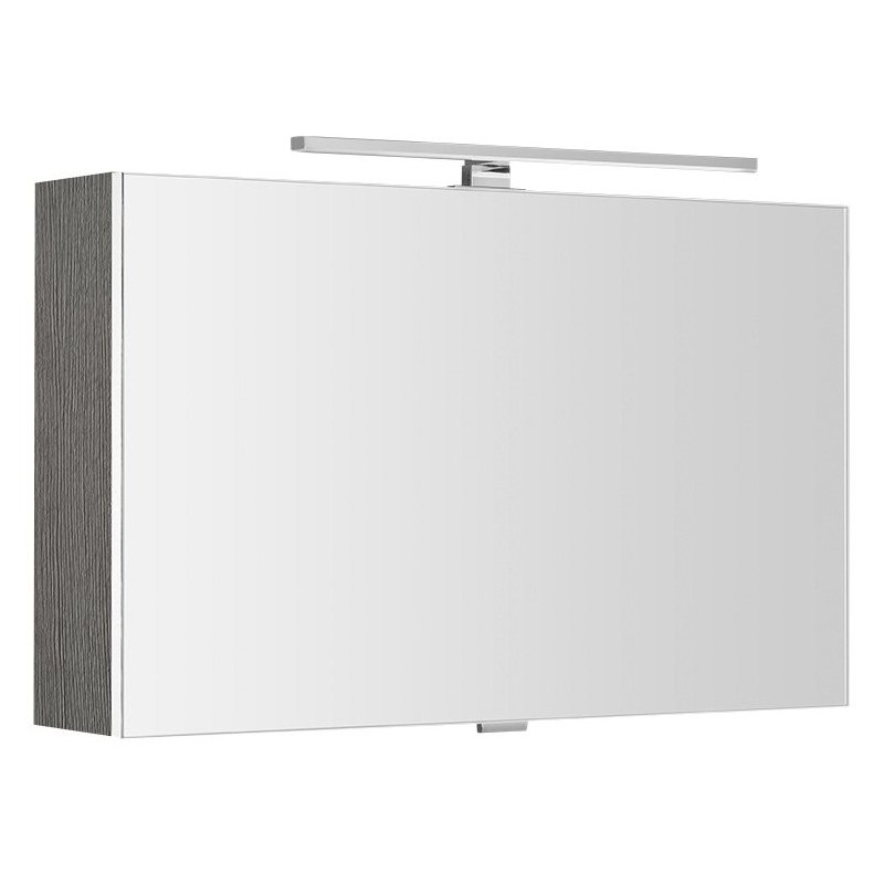 Armoire à glace CLOE avec éclairage LED, 80x50x18cm, chêne argenté