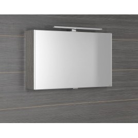 Armoire à glace CLOE avec éclairage LED, 80x50x18cm, chêne argenté