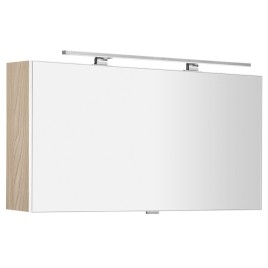 CLOE miroir armoire incl. Lumière LED, 100x50x18cm, Elm Bardini