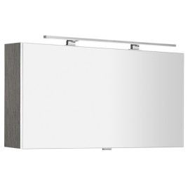 CLOE miroir armoire incl. Lumière LED, 100x50x18cm, chêne argenté