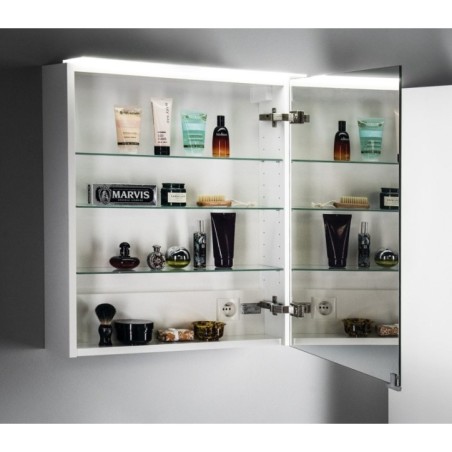 Armoire de toilette LINEX avec éclairage LED, 60x70x15cm, gauche/droite, Elm Bardini