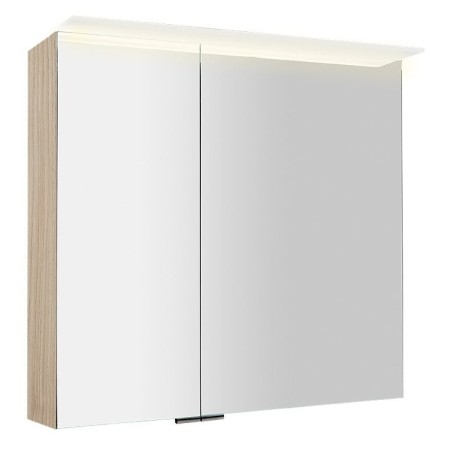 LINEX armoire miroir incl. Lumière LED, 80x70x15cm, Elm Bardini
