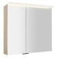 LINEX armoire miroir incl. Lumière LED, 80x70x15cm, Elm Bardini LINEX armoire miroir incl. Lumière LED, 80x70x15cm, Elm Bardini