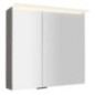 LINEX armoire miroir incl. Lumière LED, 80x70x15cm, chêne argenté
