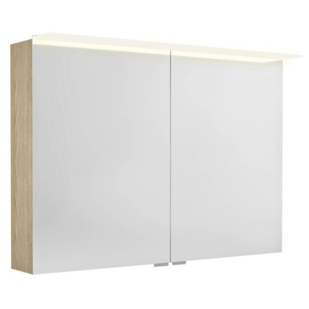 LINEX armoire miroir incl. Lumière LED, 100x70x15cm, Elm Bardini
