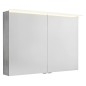 LINEX armoire miroir incl. Lumière LED, 100x70x15cm, chêne argenté