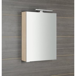 MIRRÓ miroir armoire incl. Lumière LED, 50x70x16cm, gauche/droite, Elm Bardini