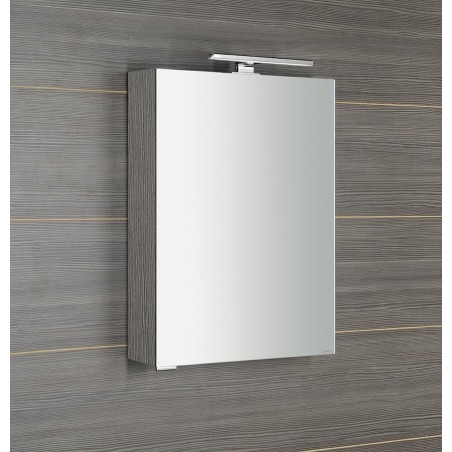 MIRRÓ miroir armoire incl. Lumière LED, 50x70x16cm, gauche/droite, chêne argenté