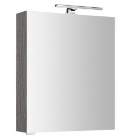 MIRRÓ miroir armoire incl. Lumière LED, 60x70x16cm, gauche/droite, chêne argenté