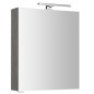MIRRÓ miroir armoire incl. Lumière LED, 60x70x16cm, gauche/droite, chêne argenté MIRRÓ miroir armoire incl. Lumière LED, 60x70x16cm, gauche/droite, chêne argenté