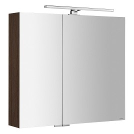 MIRRÓ miroir armoire incl. Lumière LED, 80x70x16cm, Pine Rustic
