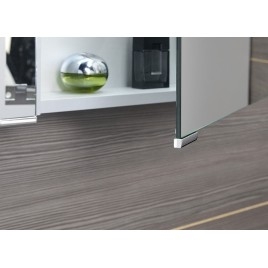 MIRRÓ miroir armoire incl. Lumière LED, 80x70x16cm, Pine Rustic