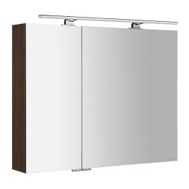 MIRRÓ miroir armoire incl. Lumière LED, 90x70x16cm, Pine Rustic