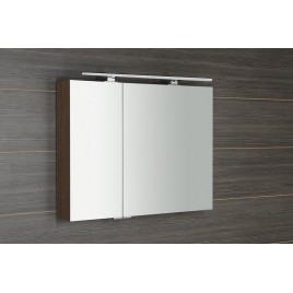 MIRRÓ miroir armoire incl. Lumière LED, 90x70x16cm, Pine Rustic