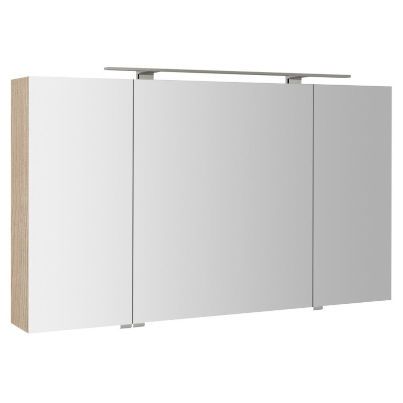 MIRRÓ miroir armoire incl. Lumière LED, 3x portes, 120x70x16cm, Elm Bardini MIRRÓ miroir armoire incl. Lumière LED, 3x portes, 120x70x16cm, Elm Bardini