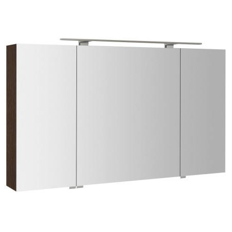 MIRRÓ miroir armoire incl. Lumière LED, 3x portes, 120x70x16cm, Pine Rustique