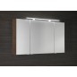 MIRRÓ miroir armoire incl. Lumière LED, 3x portes, 120x70x16cm, Pine Rustique MIRRÓ miroir armoire incl. Lumière LED, 3x portes, 120x70x16cm, Pine Rustique