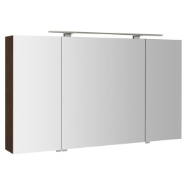 MIRRÓ miroir armoire incl. Lumière LED, 3x portes, 120x70x16cm, Pine Rustique