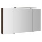 MIRRÓ miroir armoire incl. Lumière LED, 3x portes, 120x70x16cm, Pine Rustique MIRRÓ miroir armoire incl. Lumière LED, 3x portes, 120x70x16cm, Pine Rustique