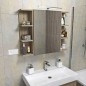 RIWA miroir armoire incl. Lumière LED, 50x70x17cm, Elm Bardini RIWA miroir armoire incl. Lumière LED, 50x70x17cm, Elm Bardini