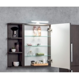 RIWA miroir armoire incl. Lumière LED, 50x70x17cm, Pine Rustic