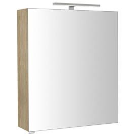 RIWA miroir armoire incl. Lumière LED, 60x70x17cm, Elm Bardini