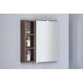 RIWA miroir armoire incl. Lumière LED, 60x70x17cm, Pine Rustic