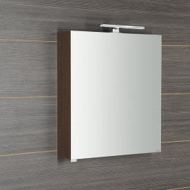 RIWA miroir armoire incl. Lumière LED, 60x70x17cm, Pine Rustic