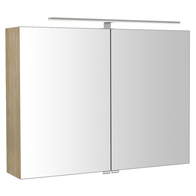 RIWA miroir armoire incl. Lumière LED, 81x70x17cm, Elm Bardini RIWA miroir armoire incl. Lumière LED, 81x70x17cm, Elm Bardini