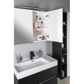 RIWA miroir armoire incl. Lumière LED, 81x70x17cm, Elm Bardini