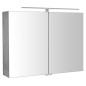 Armoire de toilette RIWA avec éclairage LED, 81x70x17cm, chêne argenté Armoire de toilette RIWA avec éclairage LED, 81x70x17cm, chêne argenté