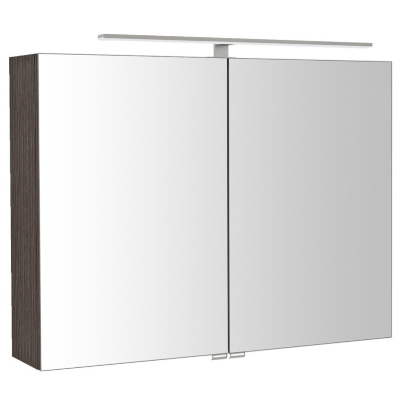 Armoire à miroir RIWA avec éclairage LED, 81x70x17cm, pin rustique Armoire à miroir RIWA avec éclairage LED, 81x70x17cm, pin rustique