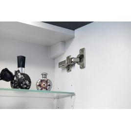 RIWA miroir armoire incl. Lumière LED, 101x70x17cm, chêne argenté