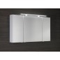 Armoire à glace RIWA avec éclairage LED, 3 portes, 121x70x17cm, Elm Bardini Armoire à glace RIWA avec éclairage LED, 3 portes, 121x70x17cm, Elm Bardini