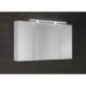 Armoire à glace RIWA avec éclairage LED, 3 portes, 121x70x17cm, chêne argenté Armoire à glace RIWA avec éclairage LED, 3 portes, 121x70x17cm, chêne argenté