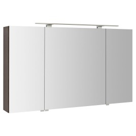 RIWA miroir armoire incl. Lumière LED, 3x portes, 121x70x17cm, Pine Rustique
