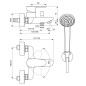 Ideal Standard Cerafine O - Robinetterie de baignoire murale avec accessoires, chrome BC706AA