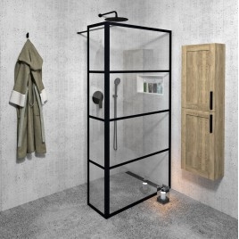 Niche de douche encastrée INSERTA, en marbre coulé, 510x270mm, blanc