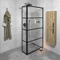 Niche de douche encastrée INSERTA, en marbre coulé, 510x270mm, blanc