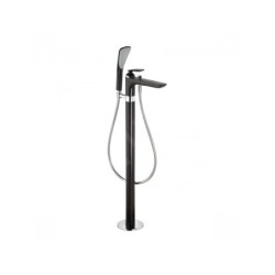 Kludi Balance - Mitigeur de baignoire à monter au sol, noir mat/ chrome 525908775