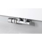 TWIN Towel Radiator Angled Thermostatic Valve Set, gauche/middle connection/chrome