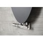 Valve thermostatique en angle TWIN Set, gauche/mêlée. conn./brushed inox steel Valve thermostatique en angle TWIN Set, gauche/mêlée. conn./brushed inox steel