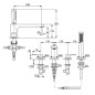 Kludi Zenta SL - Mitigeur pour montage sur bord de baignoire, installation 4 trous, chrome 484240565 Kludi Zenta SL - Mitigeur pour montage sur bord de baignoire, installation 4 trous, chrome 484240565