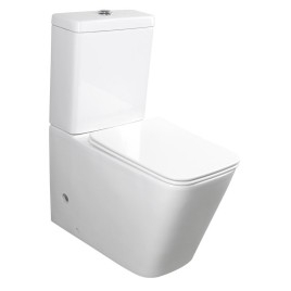 PORTO RIMLESS Fermer Toilettes couple, blanc
