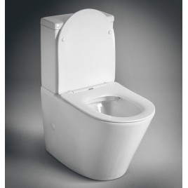 PACO RIMLESS Fermer Toilettes couple, blanc